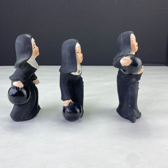 Vintage Princess China EW Bowling Nuns Figurines Set of 3 - Picture 6 of 13